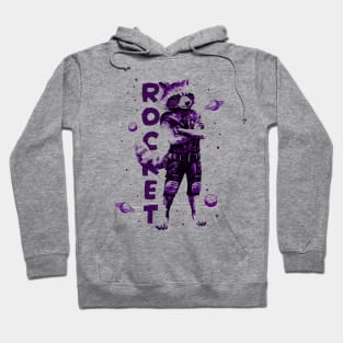 raccoon Rock - space retro element Hoodie